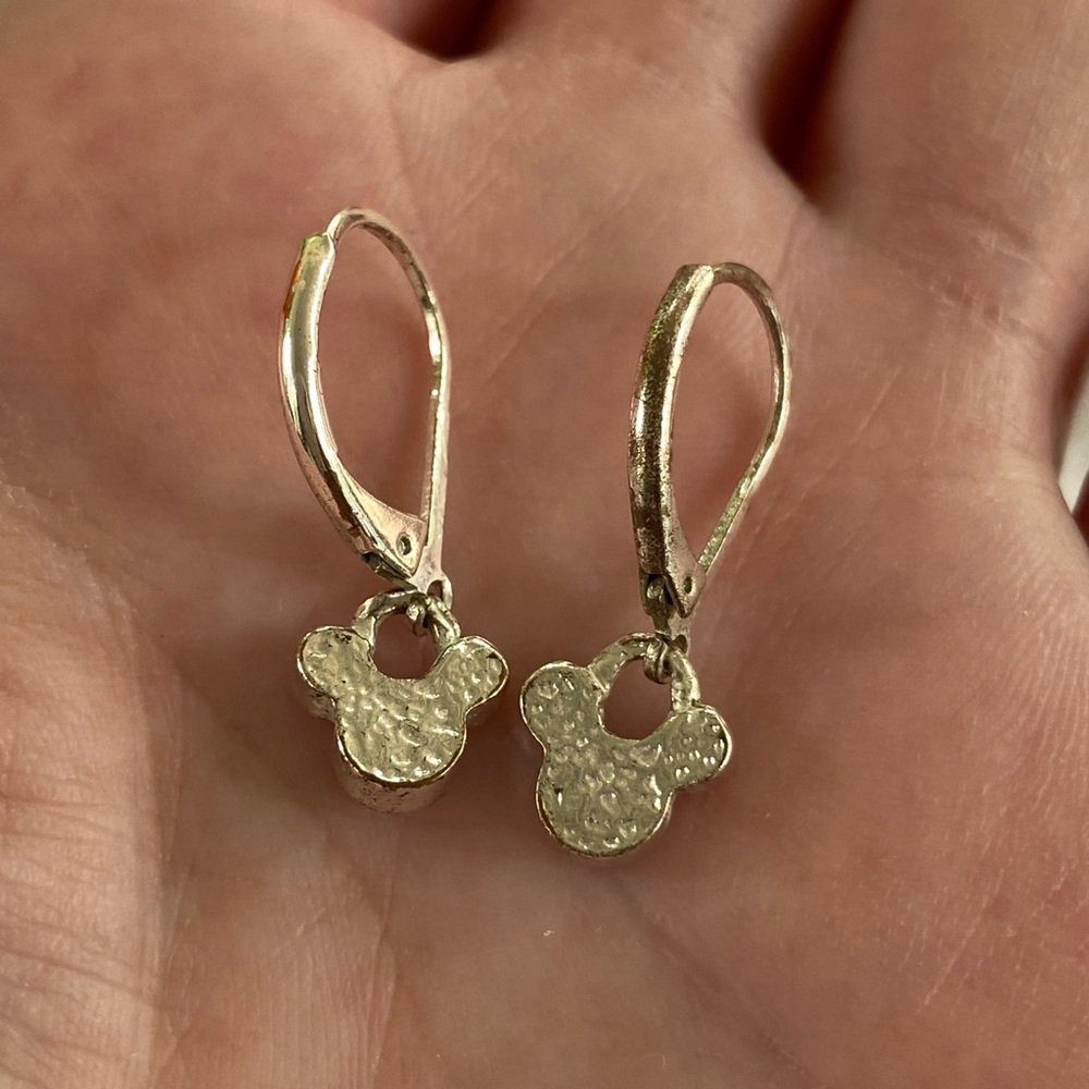 Mickey Mouse Rhinestone Earrings - Picture 3 of 4